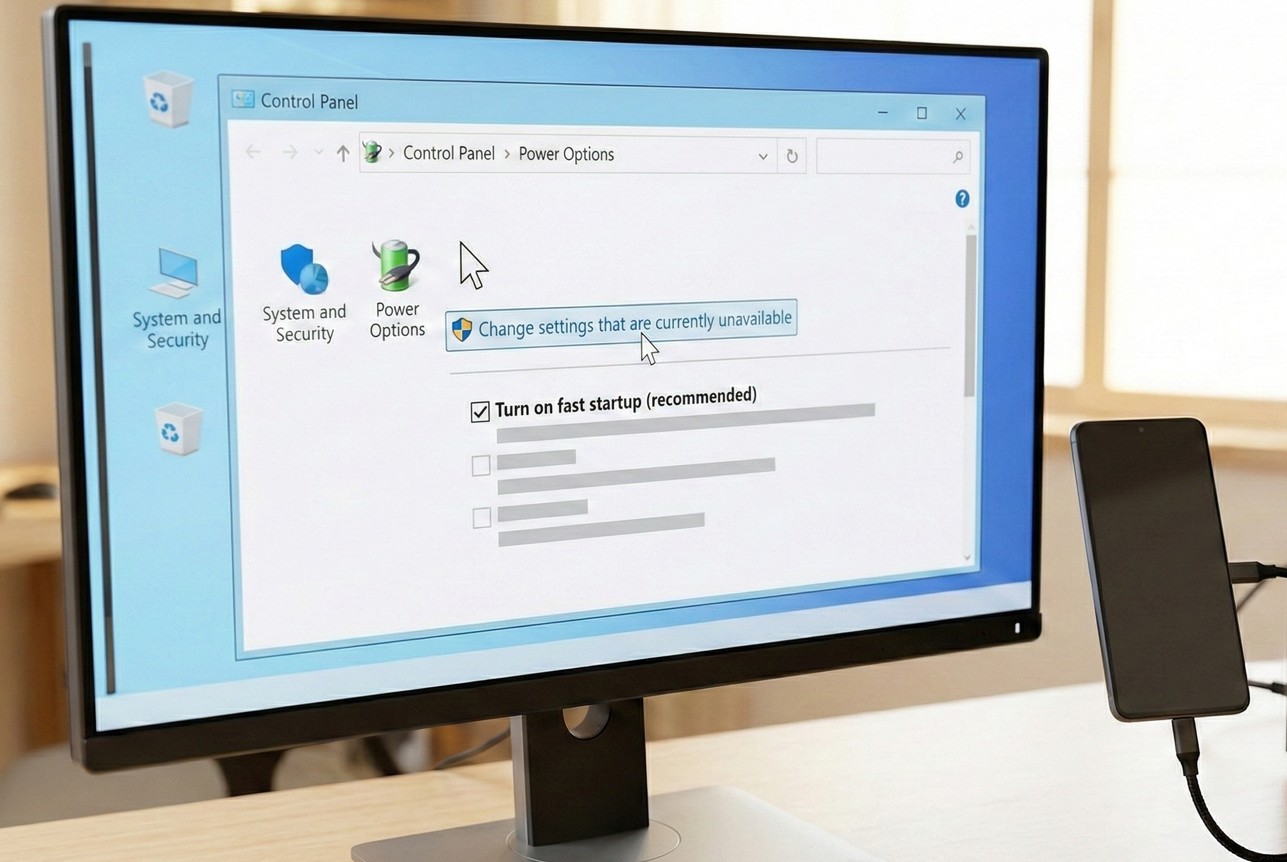 高速スタートアップ無効化によるデバイス初期化