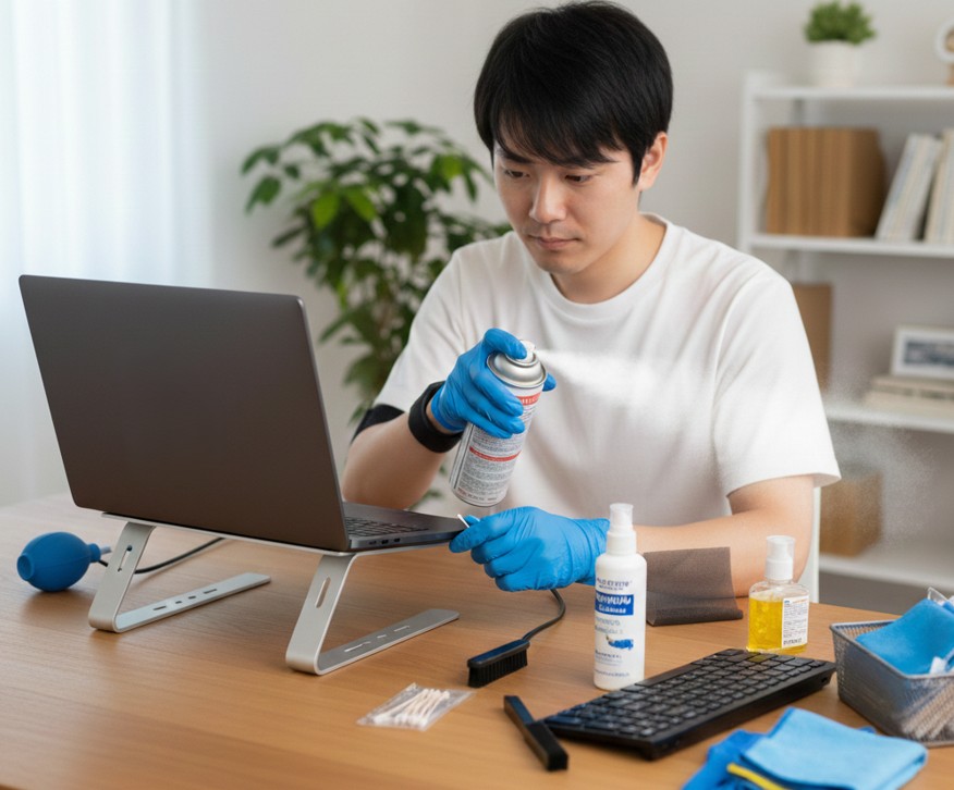 寿命を延ばすノートPCのほこり掃除と定期メンテナンス