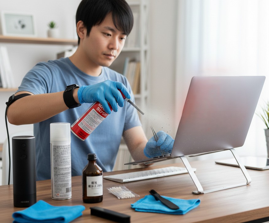エアダスターや無水エタノールなど必須道具の選び方