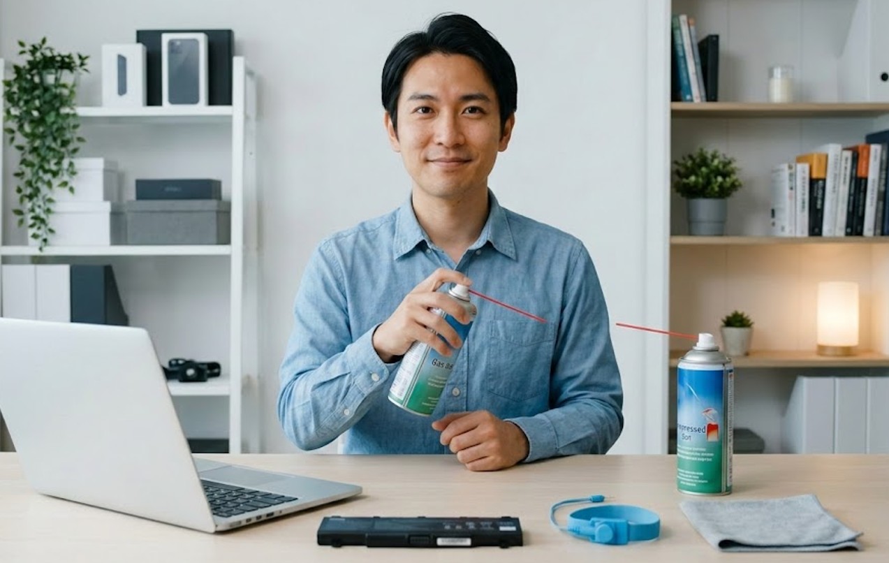 ノートPCの掃除をエアダスターで！注意点や故障を防ぐやり方を解説