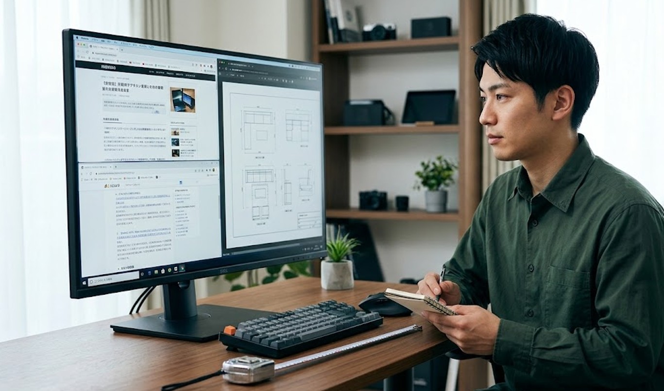 32インチモニターに最適な机の奥行きとは？失敗しない最強の設置術