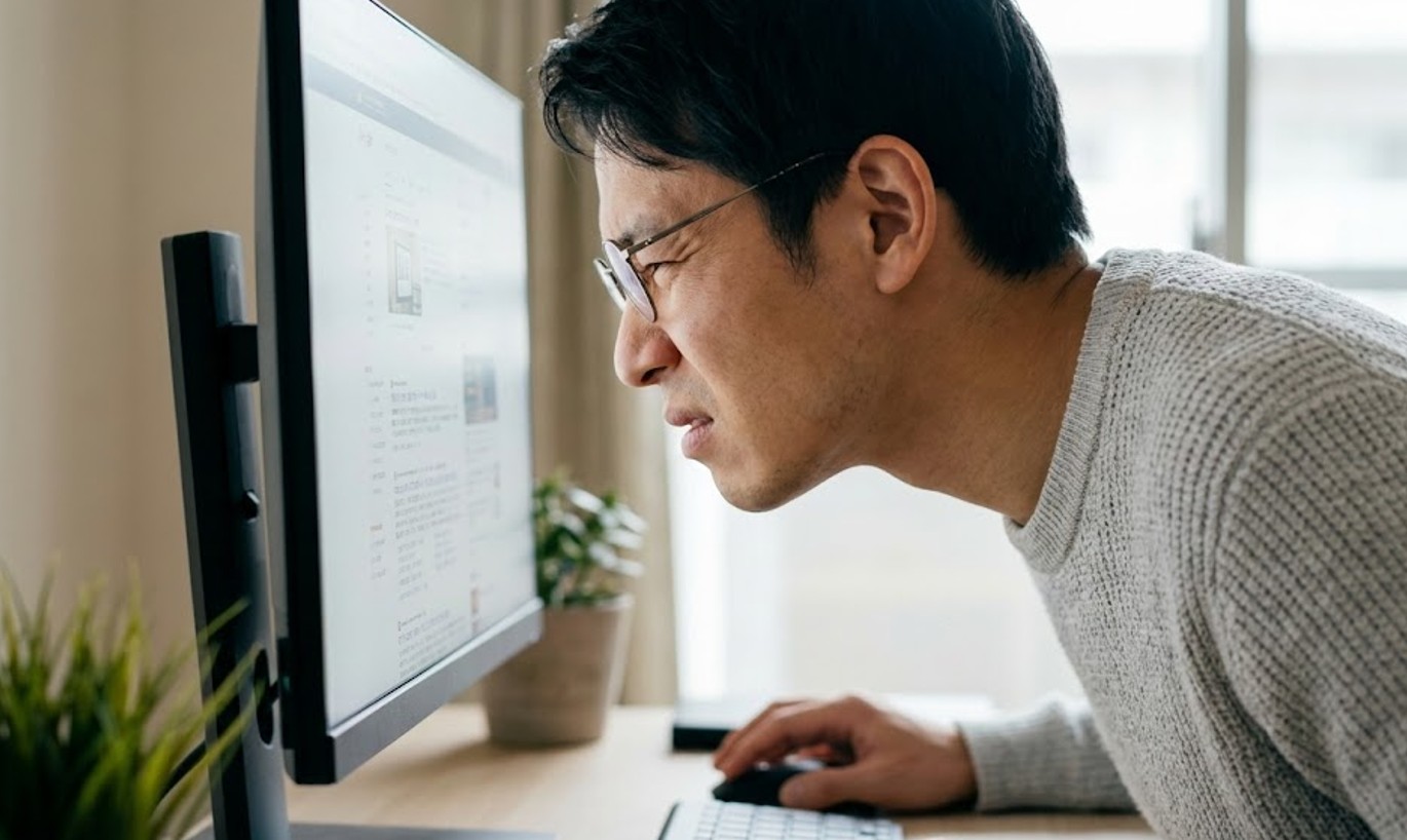 デメリットとなる文字の大きさと視力への影響