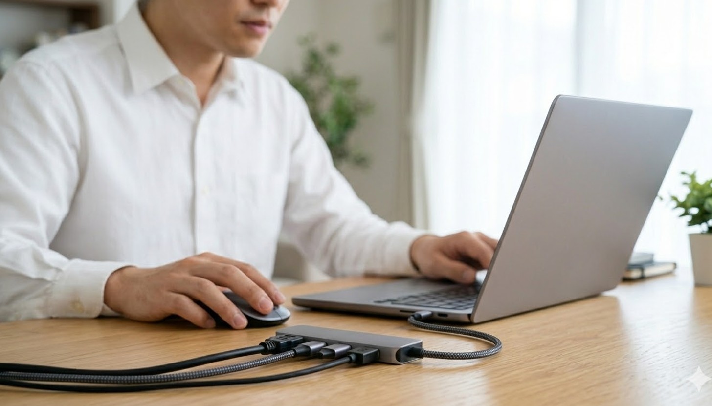 ケーブル型ハブと比較した際の圧倒的な安定性の違い