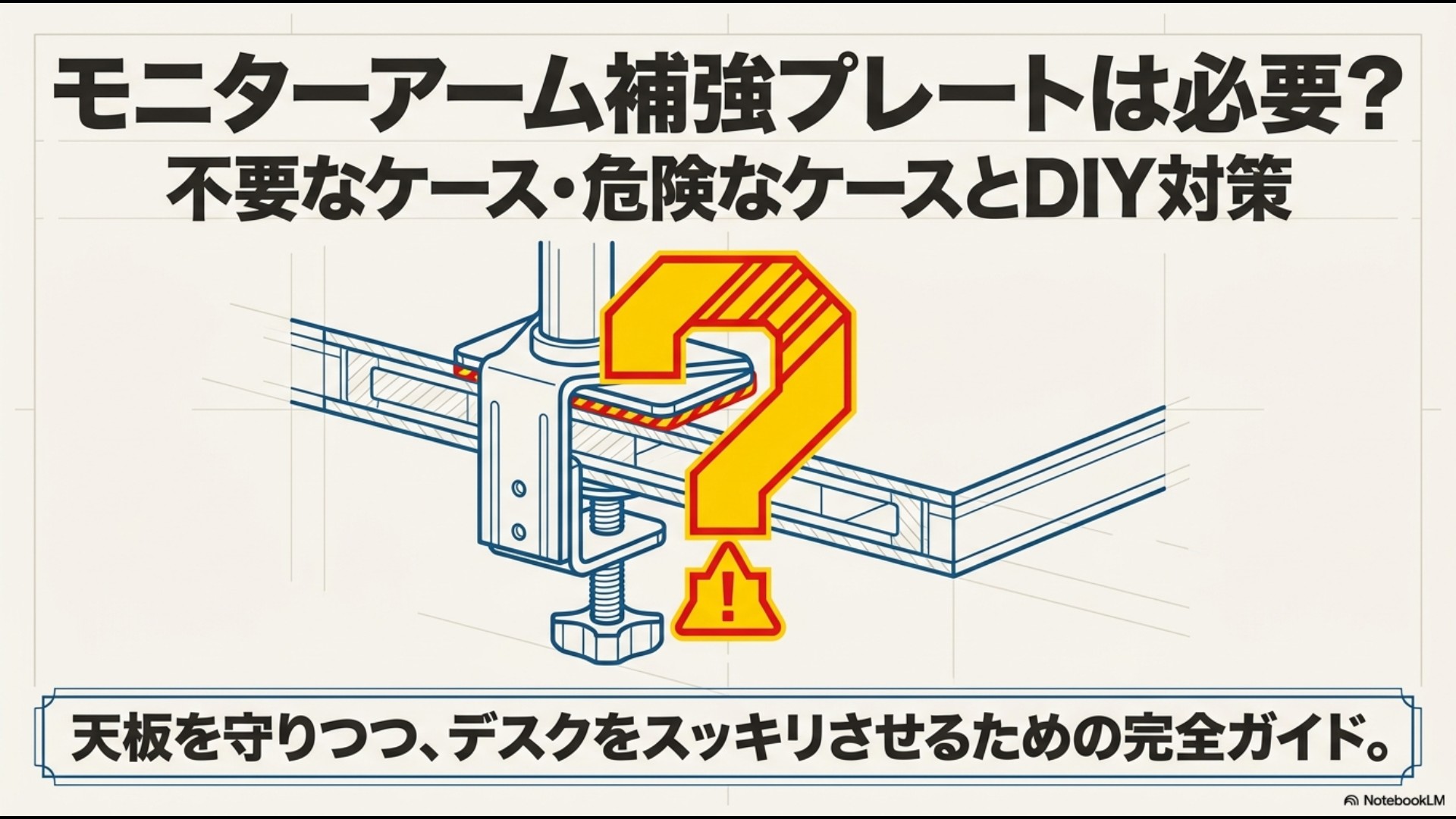 モニターアーム補強プレートの要否とDIY対策完全ガイド