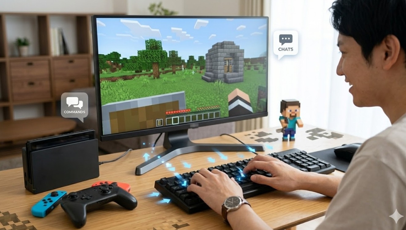 Switchのマイクラでキーボードを使うまとめ