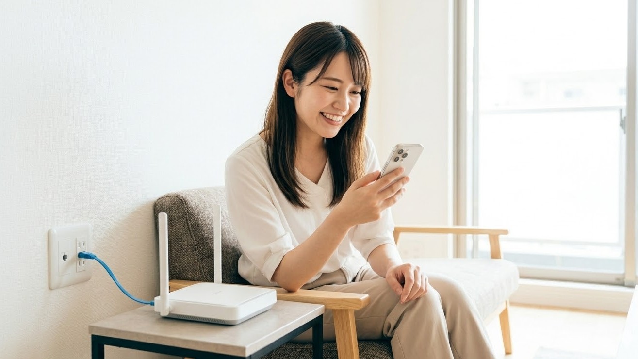 インターネット完備の物件ならルーターを買うだけ