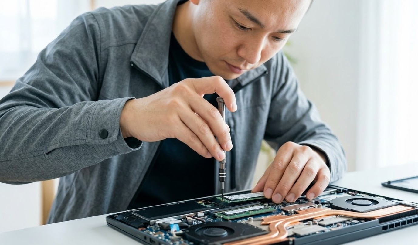 ノートパソコンでのSSD増設の注意点