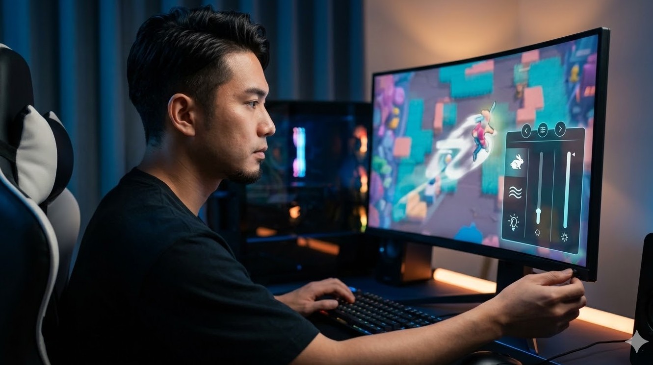 オーバードライブ機能で応答速度を高速化する方法