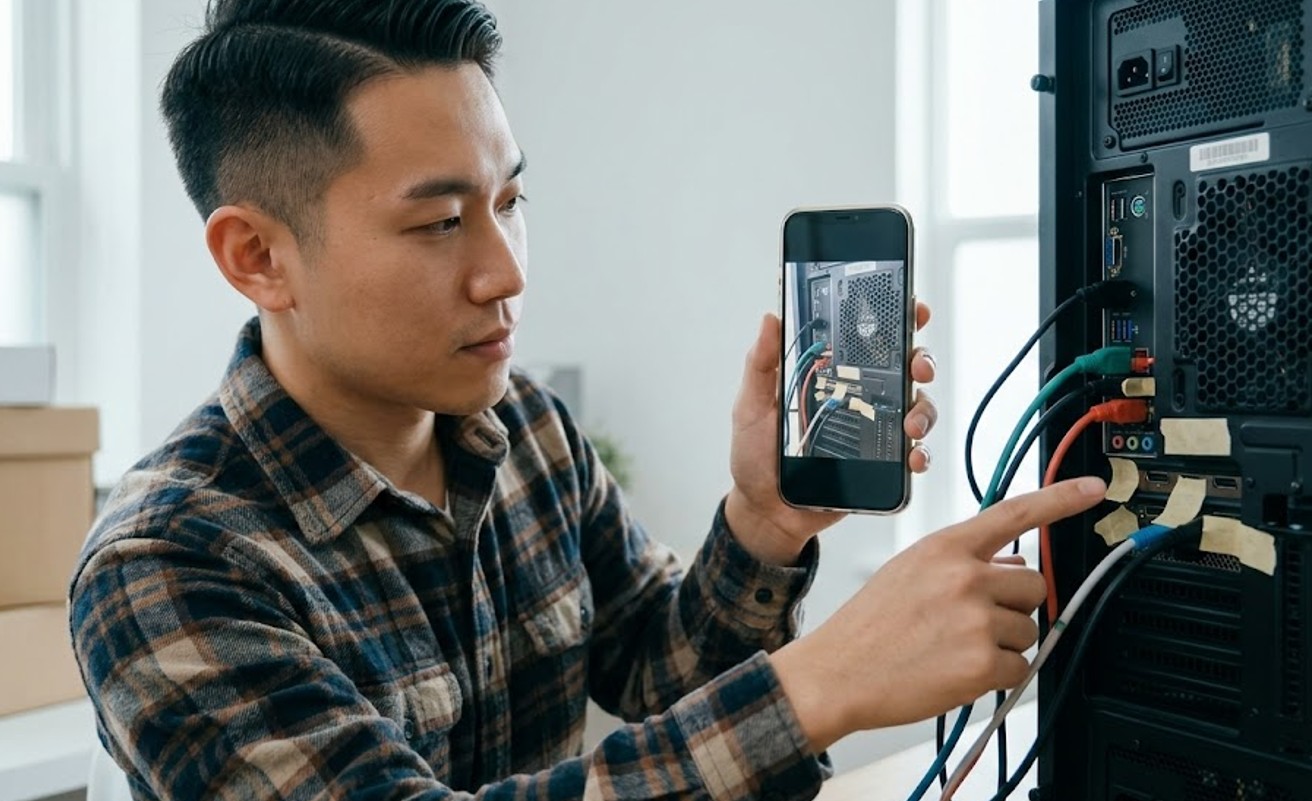 配線撮影とケーブル整理