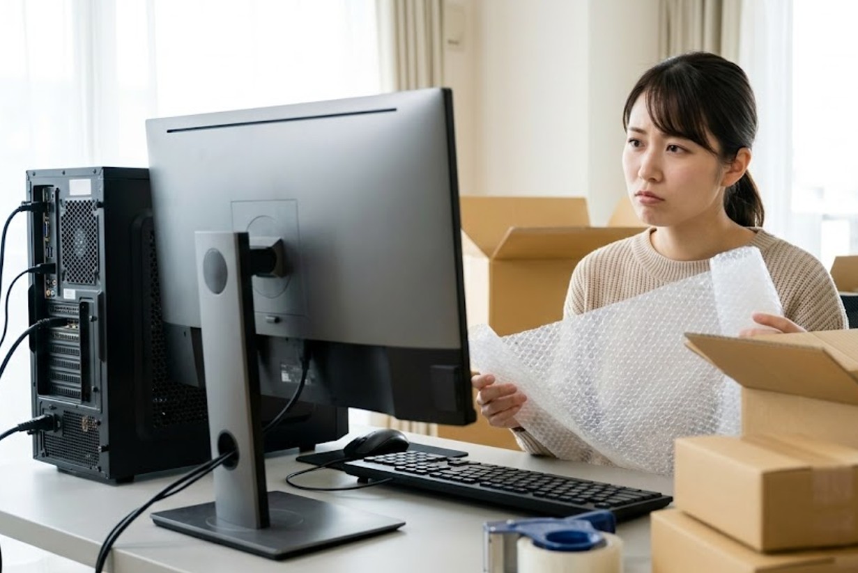 デスクトップPCの引っ越し梱包術！元箱なしで故障させない全手順！