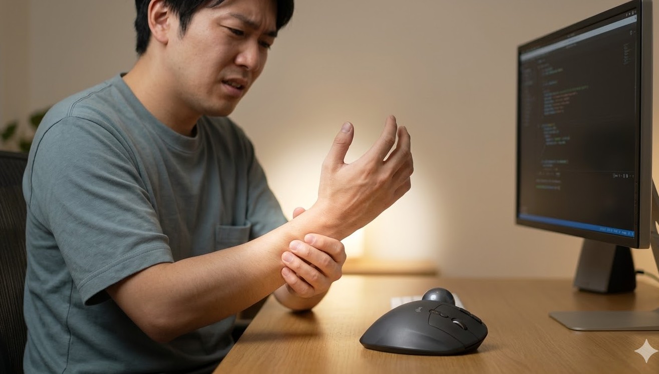 右手用マウスの無理な使用が招く手首への負担とリスク
