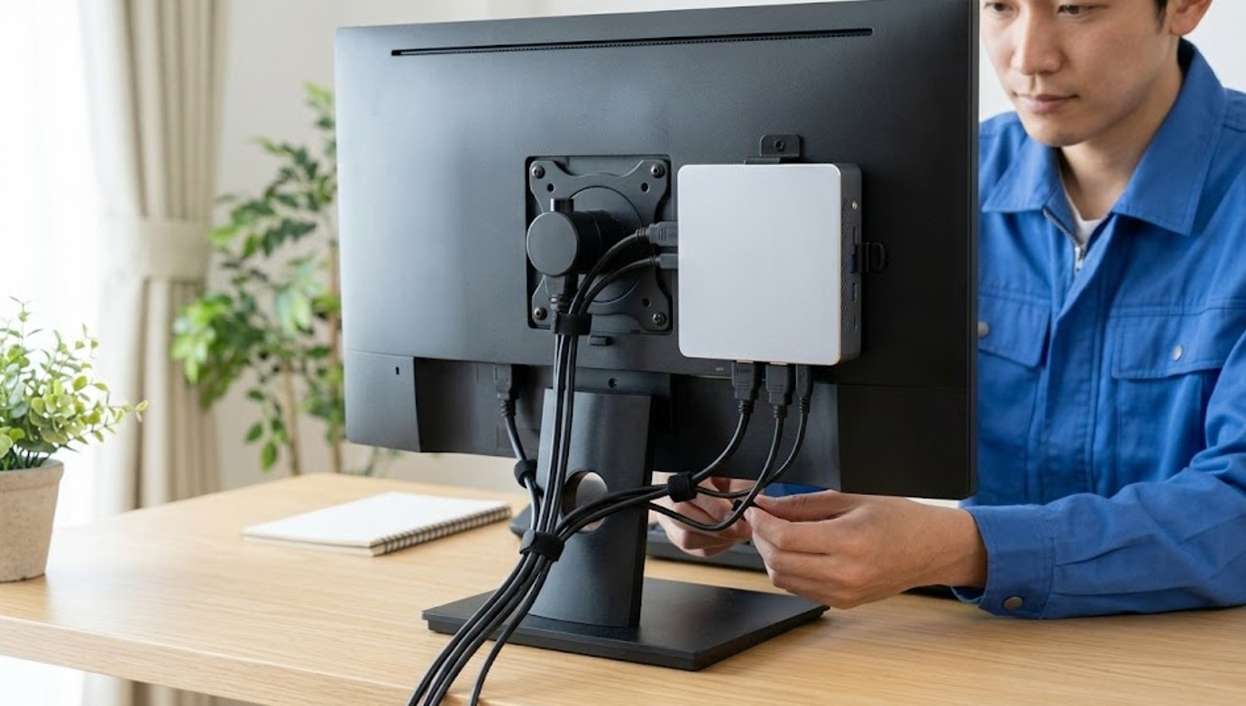 配線整理と抜け防止