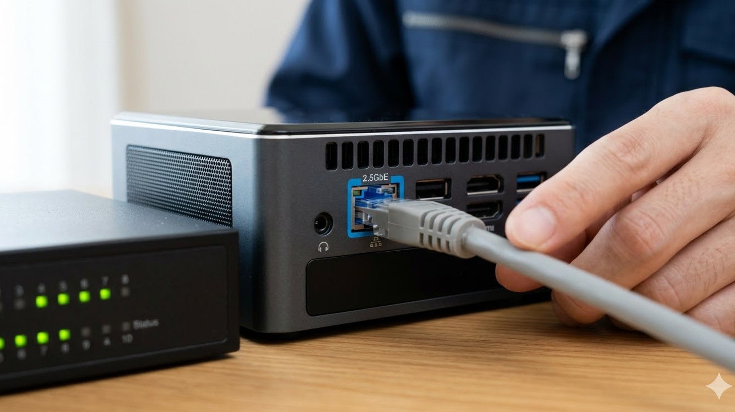 2.5GbE対応による高速なネットワーク通信環境