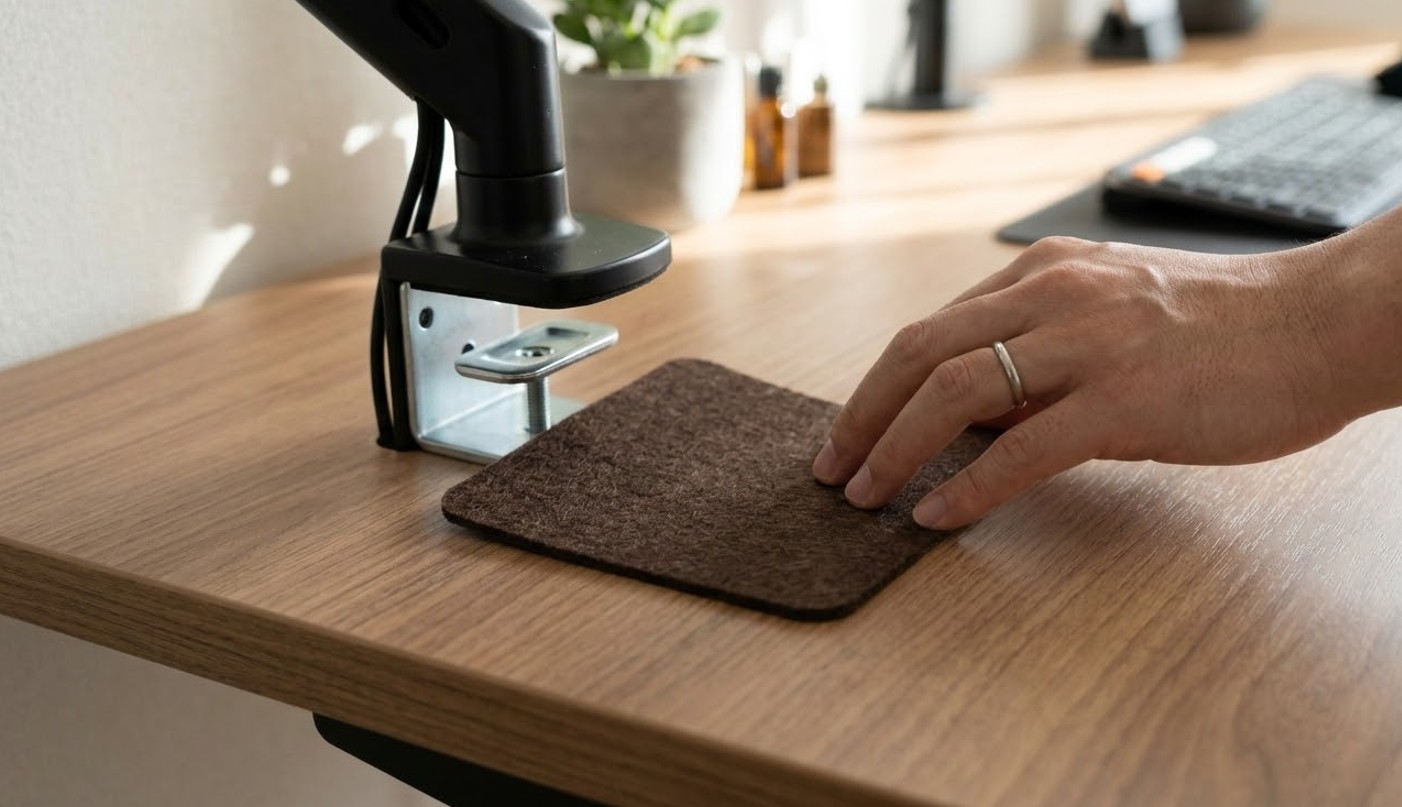 机の傷防止を重視するならフェルト等での代用を検討