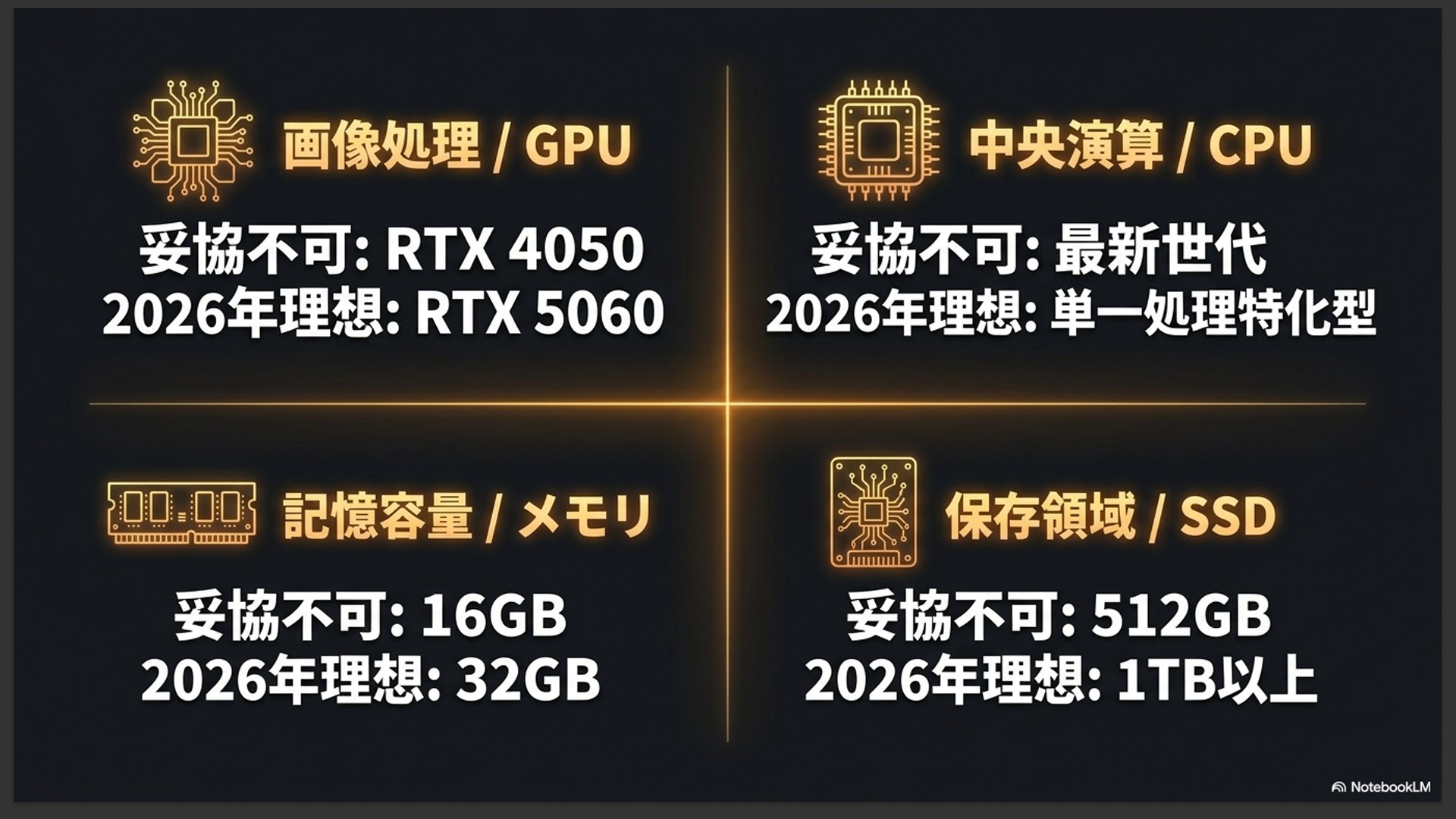 Windows 10のサポート終了に伴うFF14公式動作対象外の壁や、CPUのWindows 11非対応問題、内部グリス乾燥などのリスクをまとめたスライド