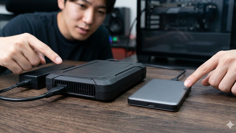 外付けhddで2.5インチと3.5インチの速度違い